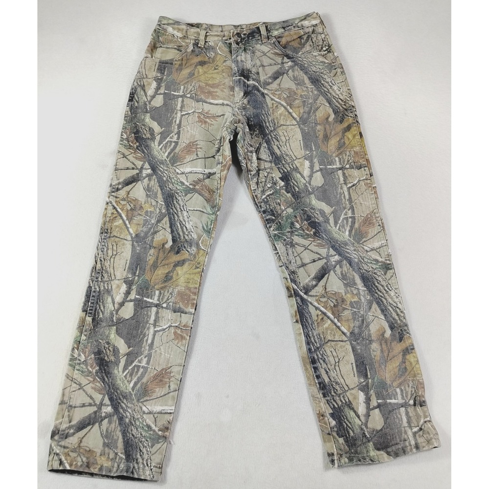 Wrangler ProGear Realtree Jeans Mens 36 Camouflage Regular Fit Camo Hunting